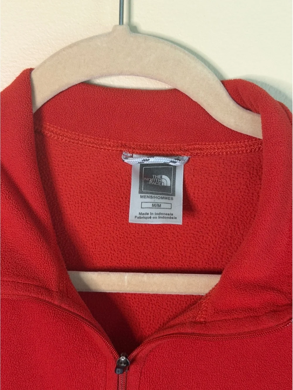 The North Face Red Men's Medium Polyester Fleece Pullover